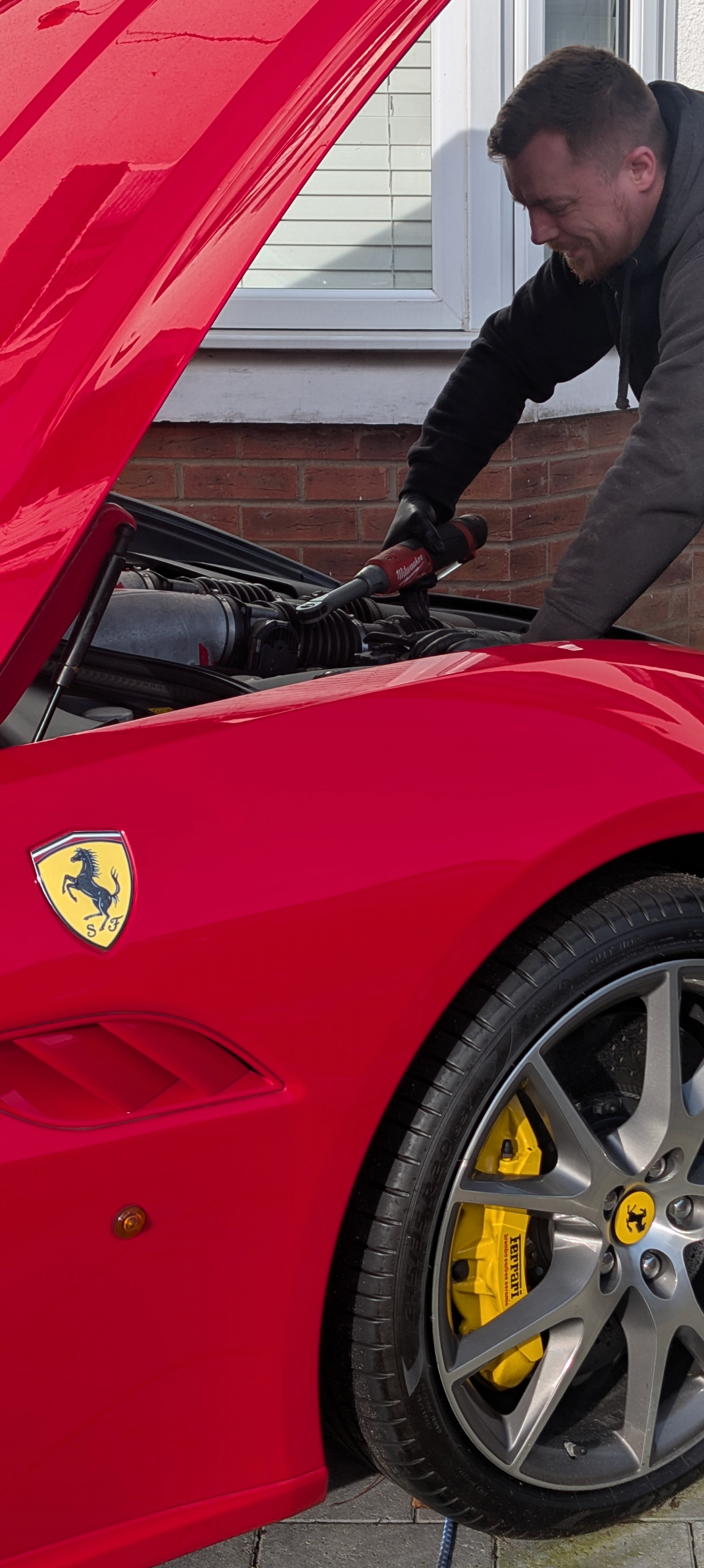Ferrari California battery replacement and diagnostics in Manchester