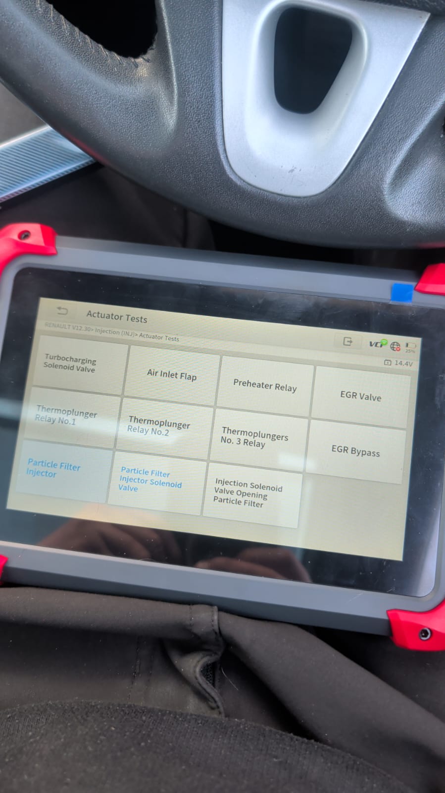 Mobile car diagnostics tablet in Manchester